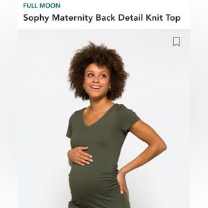 Full Moon Maternity Top- olive green